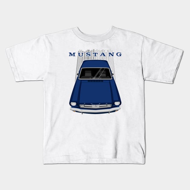 Mustang 1966 - Blue Kids T-Shirt by V8social